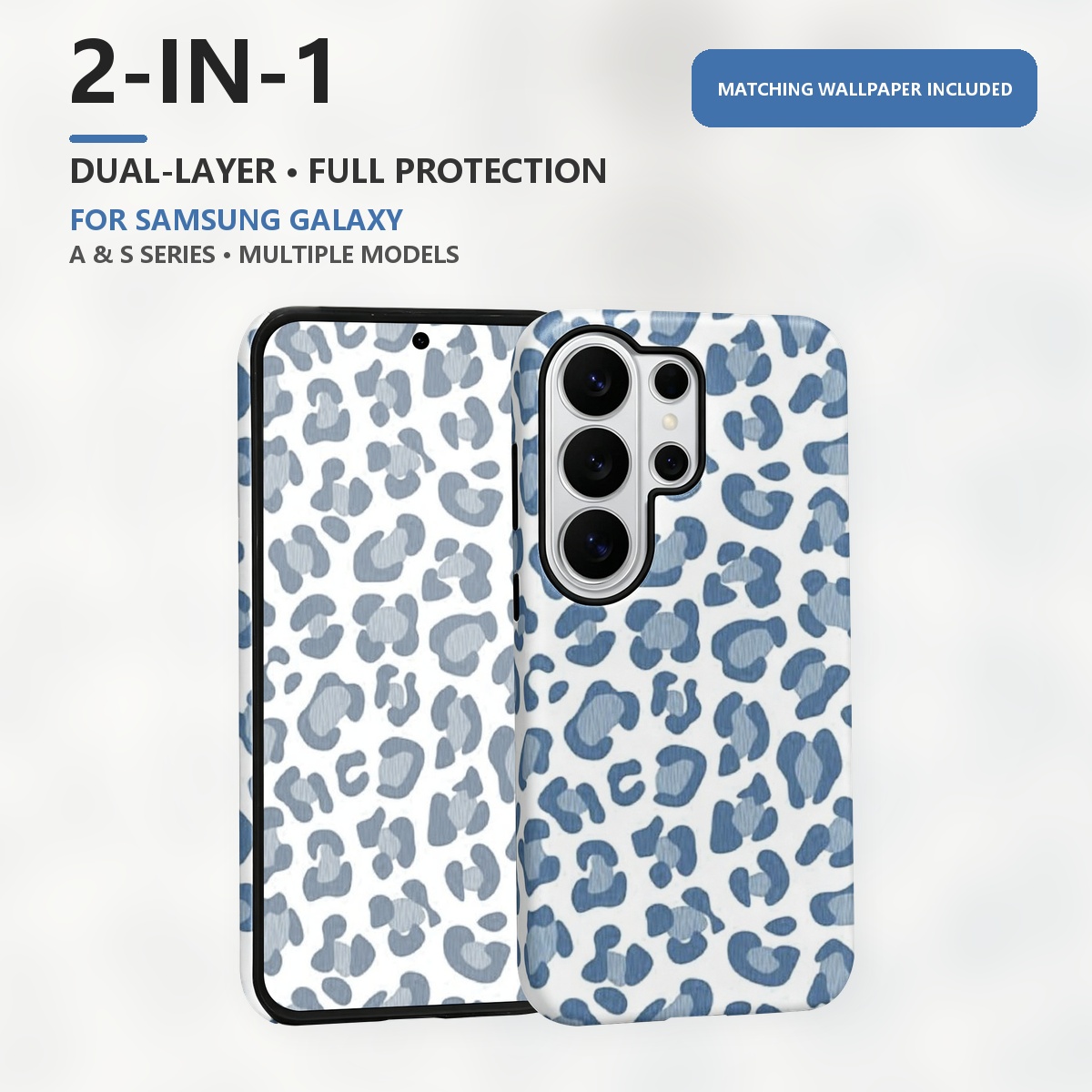 Samsung Galaxy S24 - Niebieskie etui na telefon z dwiema