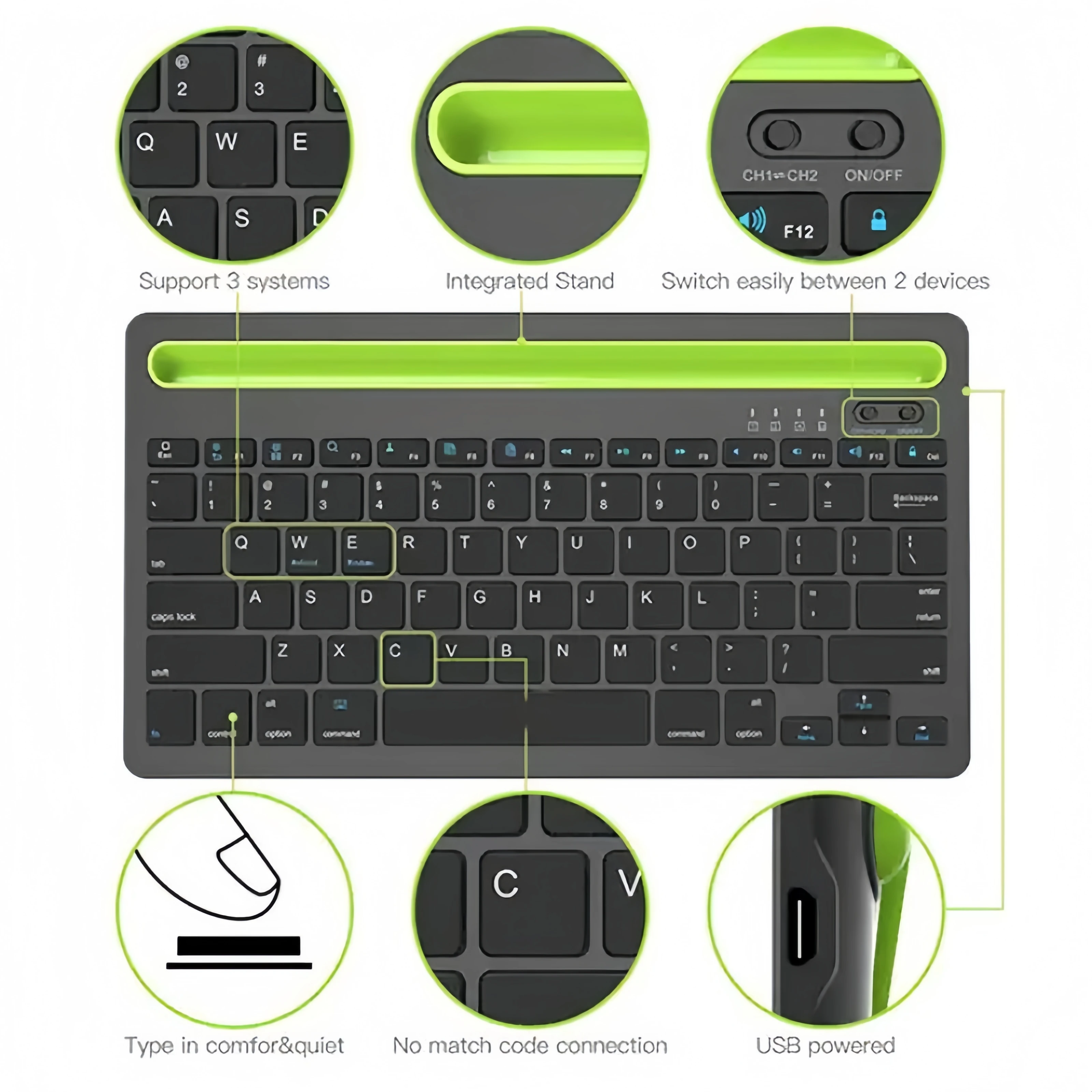 Bezprzewodowa klawiatura Bluet – Android Tablet Gaming Accessories recenzja i cena